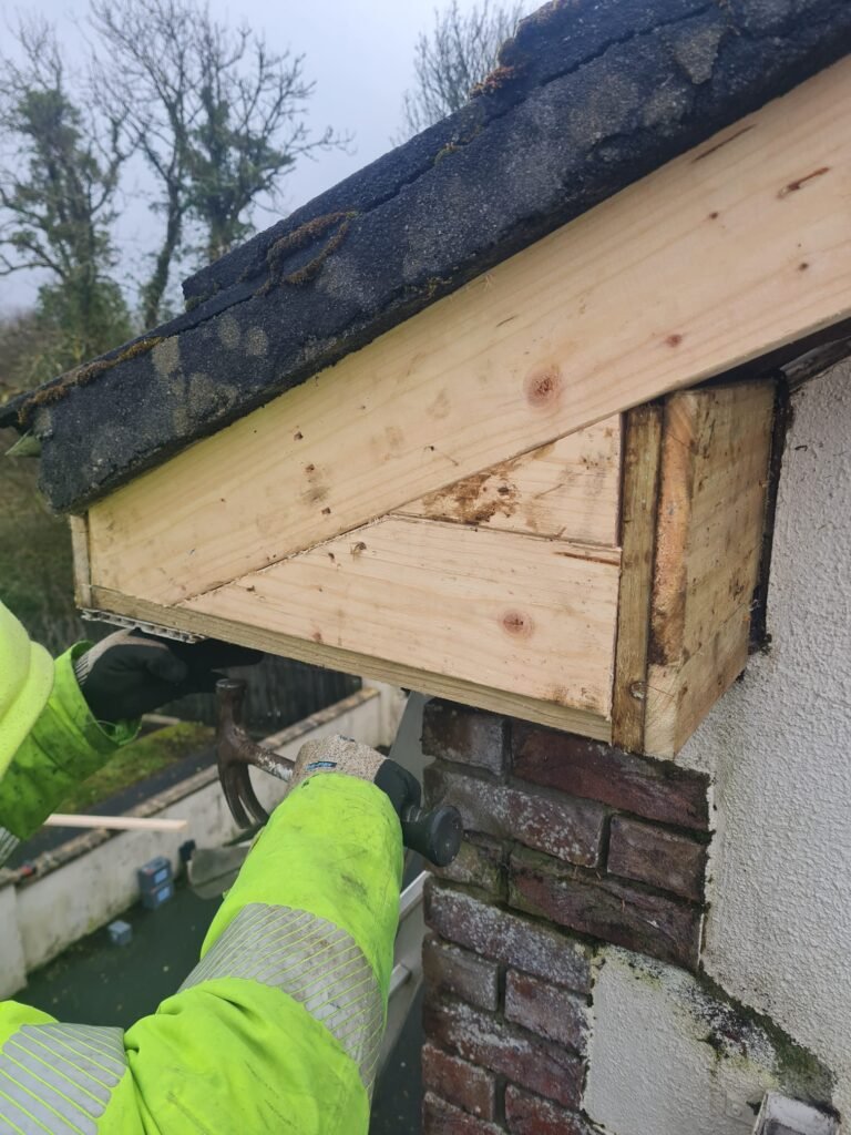 Roofers in Roscommon installing slate roof